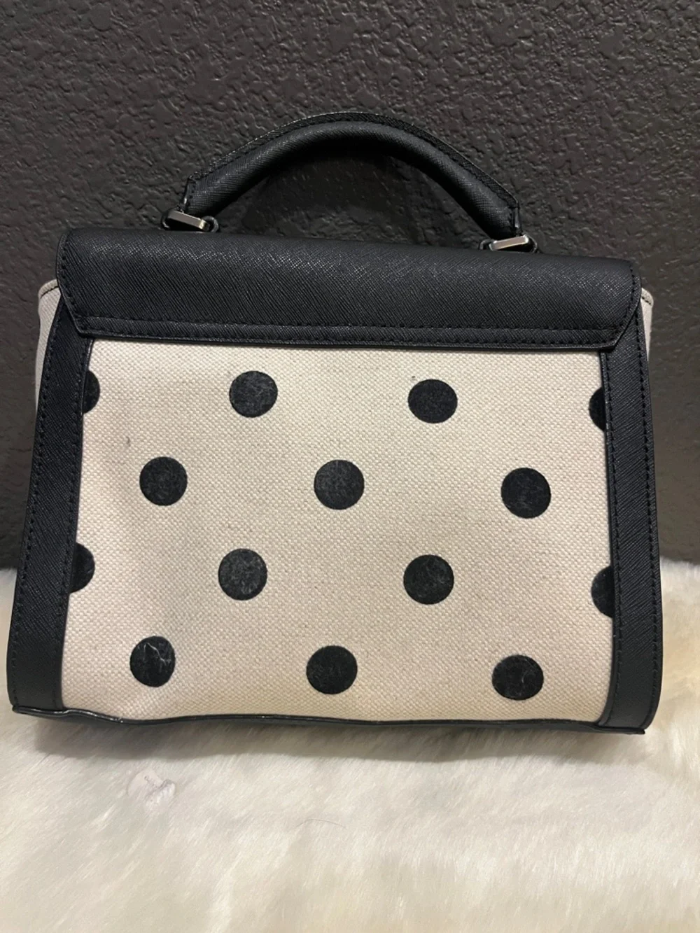 kate spade Black, Cream & black Polka Dot Top-Handle Satchel - Picture 4 of 6